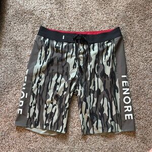 Tenore Men's Camouflage Swim Shorts - Black and Gray